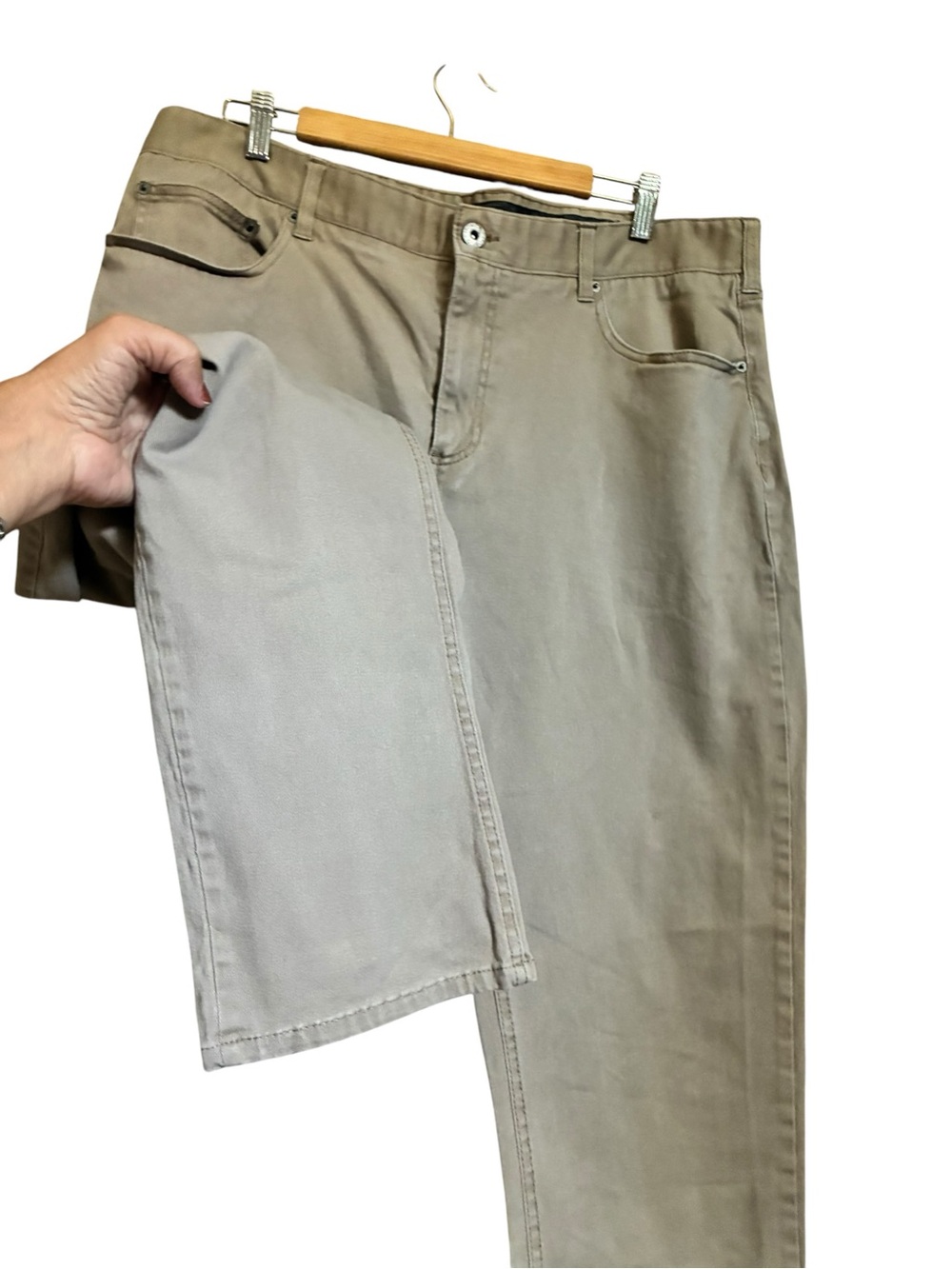 Iron Co Mens Burlap Brown Casual Pants Size 38x30 Cotton & Spandex Blend Comfort - Picture 9 of 16